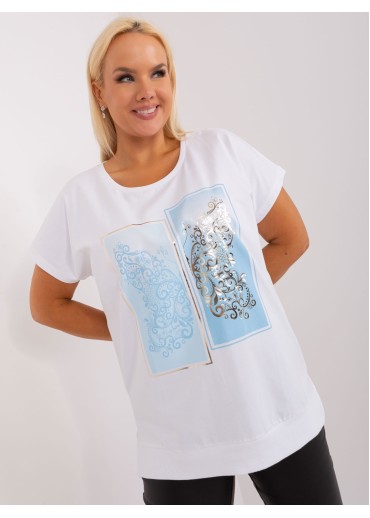 Svetlomodré tričko s potlačou