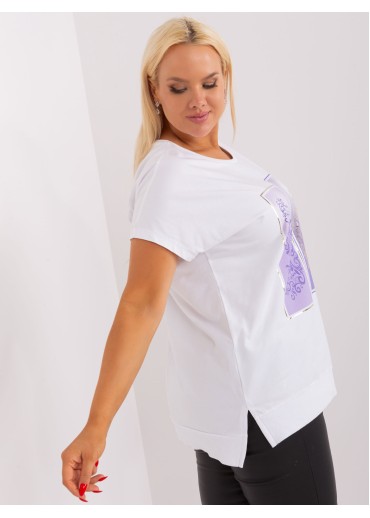 Fialové tričko s potlačou