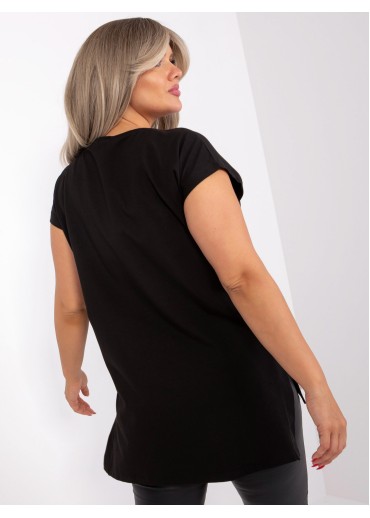 Čierne predĺžené tričko