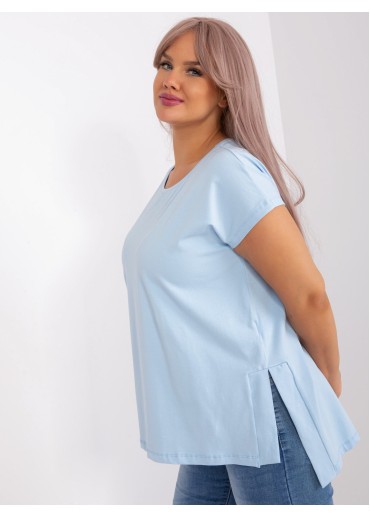 Svetlomodré predĺžené tričko