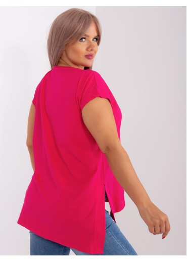 Fuchsiovo ružové predĺžené tričko