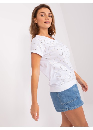 Biele tričko srdcia