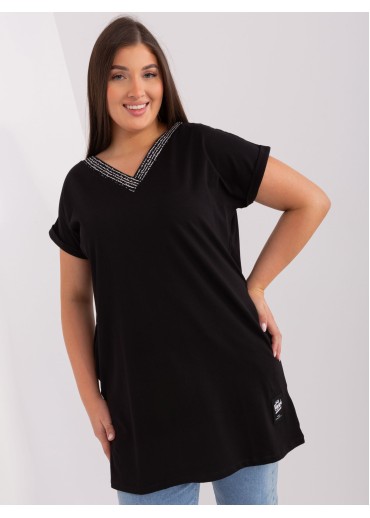 Čierne predĺžené tričko