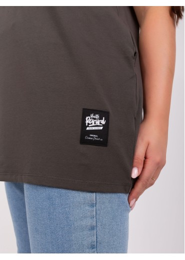 Tmavosivé predĺžené tričko