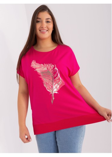 Fuchsiovo ružové tričko Pierko