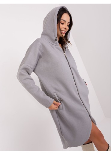 Púdrovo ružová predĺžená mikina