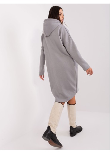 Púdrovo ružová predĺžená mikina