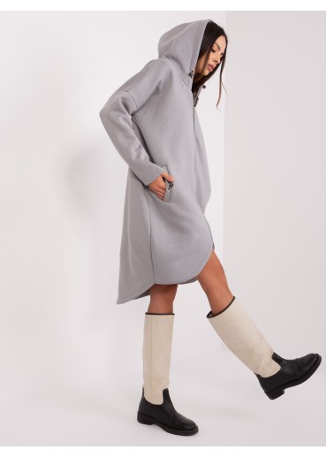 Púdrovo ružová predĺžená mikina