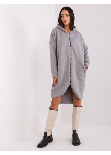 Púdrovo ružová predĺžená mikina