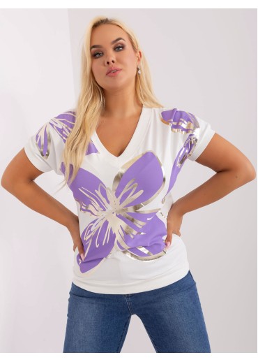 Fialové tričko s potlačou