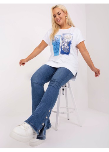 Svetlomodré tričko s potlačou