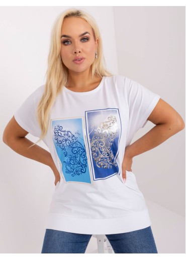 Svetlomodré tričko s potlačou