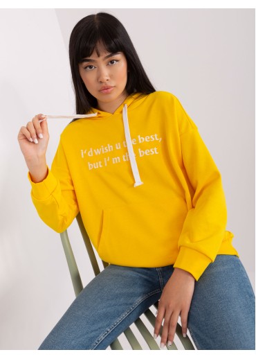 Žltá mikina s kapucňou