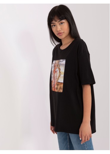 Čierne tričko s potlačou