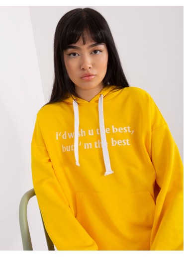 Žltá mikina s kapucňou