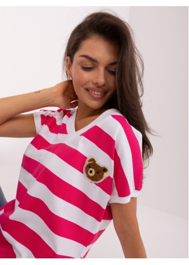 Ružové pruhované tričko