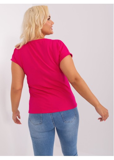 Fuchsiovo ružové tričko s potlačou