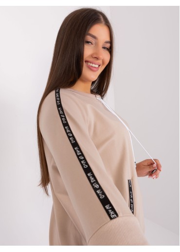 Béžovo hnedé tričko s 3/4 rukávom