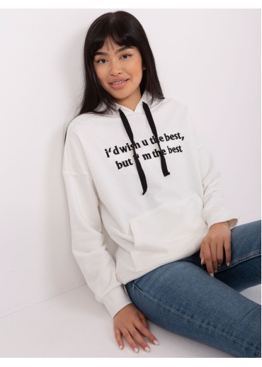 Smotanovo biela mikina s kapucňou