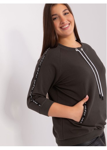 Tmavosivé tričko s 3/4 rukávom