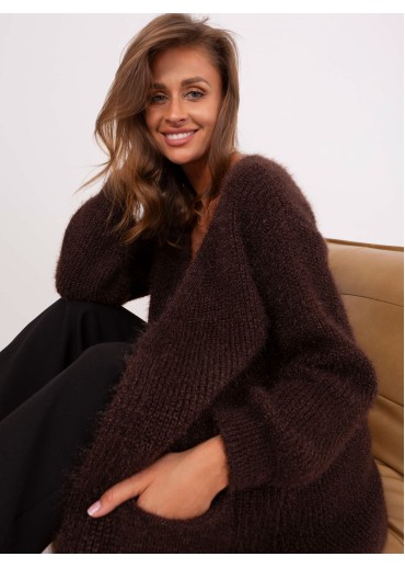 Tmavohnedý kardigán