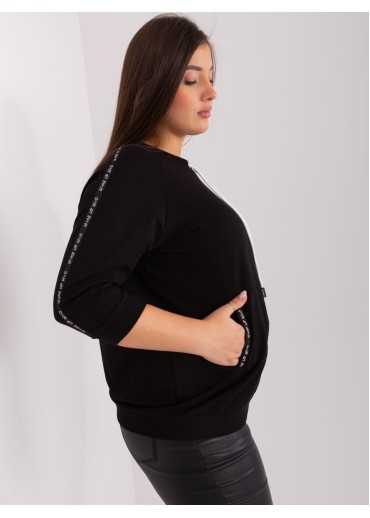 Čierne tričko s 3/4 rukávom