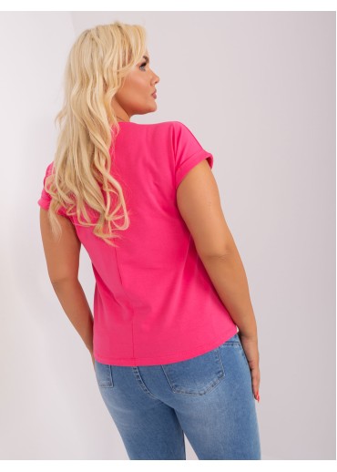 Tmavopúdrovo ružové tričko s potlačou