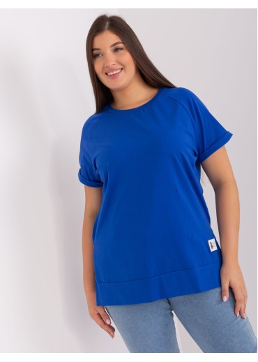 Kobaltovo modré predĺžené tričko