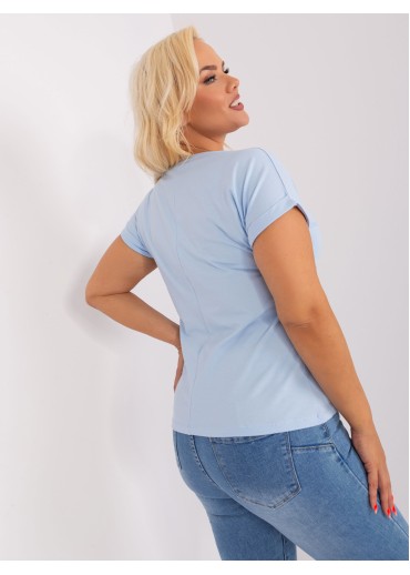 Svetlomodré tričko s potlačou