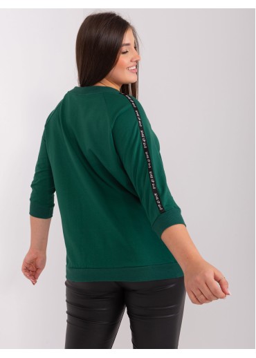 Tmavozelené tričko s 3/4 rukávom