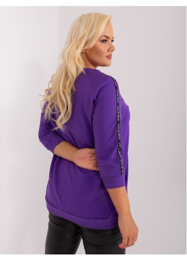 Fialové tričko s 3/4 rukávom
