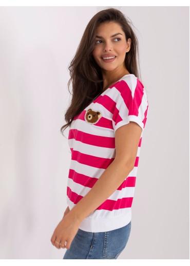Ružové pruhované tričko