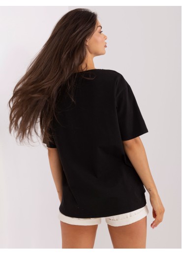 Čierne basic tričko s potlačou