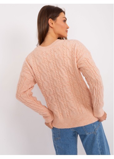 Broskyňovo ružový pulóver