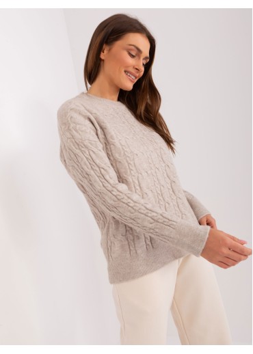 Béžovo hnedý pulóver