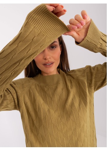 Olivovo zelený pulóver