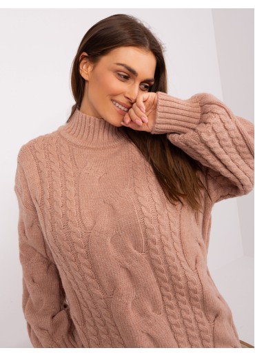 Tmavopúdrovo ružový predĺžený sveter