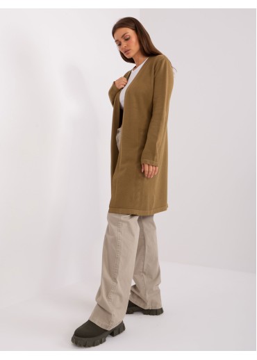 Olivovo zelený kardigán