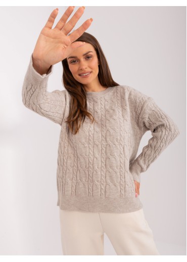 Béžovo hnedý pulóver