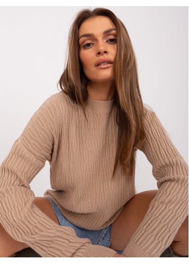 Béžovo hnedý pulóver