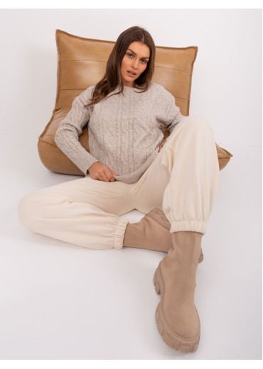 Béžovo hnedý pulóver