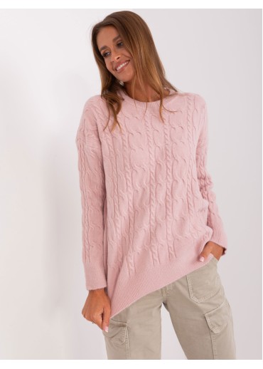 Púdrovo ružový pulóver