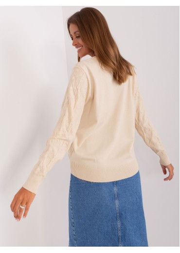 Béžovo hnedý pulóver