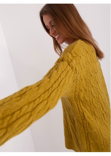 Olivovo zelený pulóver