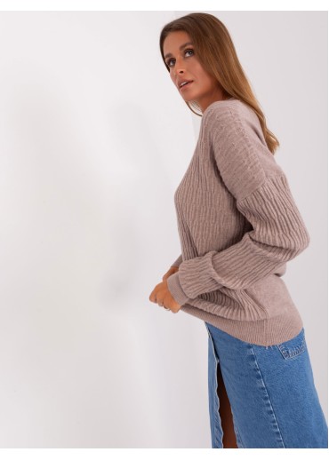 Kapučínovo hnedý pulóver