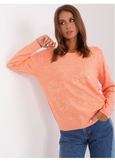 Broskyňovo ružový pulóver