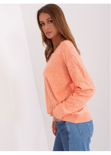 Broskyňovo ružový pulóver