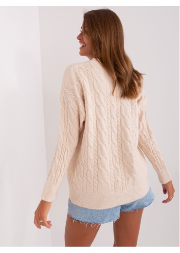 Béžovo hnedý pulóver