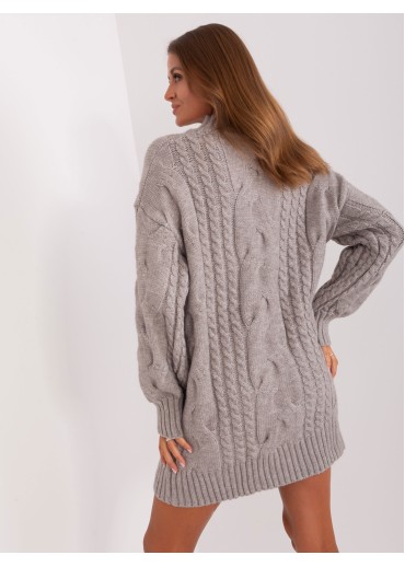 Sivý predĺžený sveter