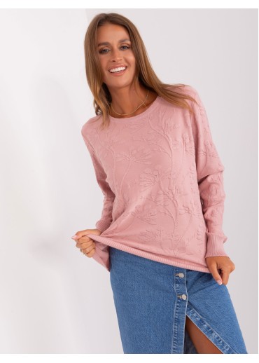 Púdrovo ružový pulóver